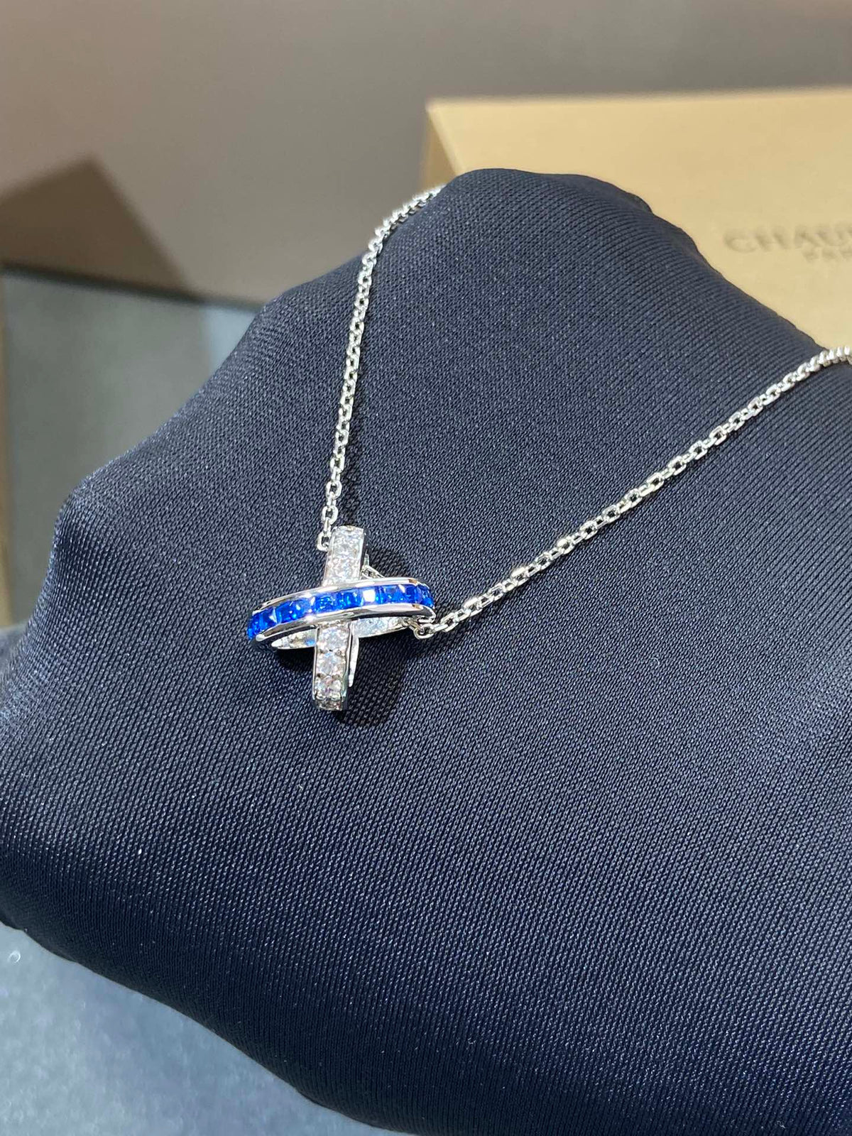 ¡®Lume Jewels¡¯LIENS DIAMOND SILVER NECKLACE