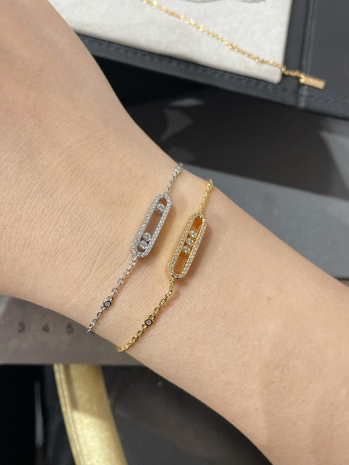 [Lume Jewels]BABY MOVE DIAMOND BRACELET(Adjustable length)