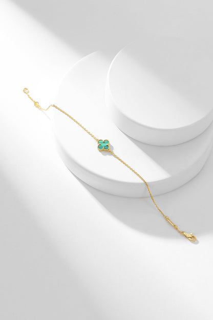 ¡®Lume Jewels¡¯CLOVER BRACELET MALACHITE 1 MOTIF