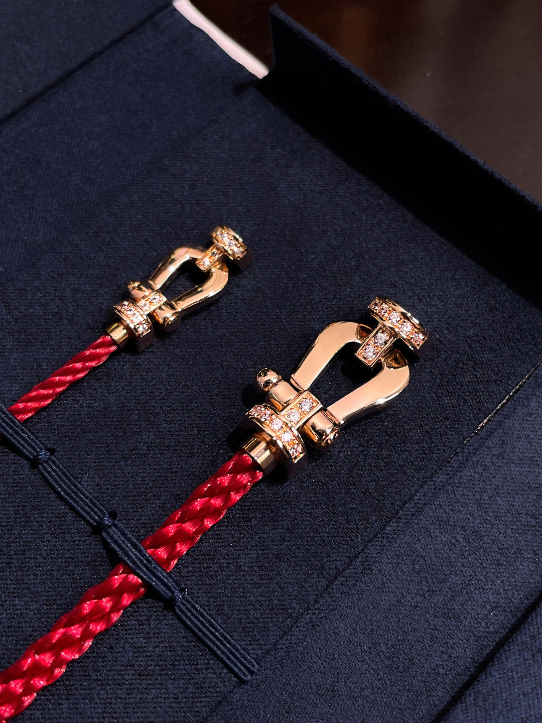 ¡®Lume Jewels¡¯FORCE 10 HALF DIAMOND PINK GOLD RED CORDERI LARGE AND MEDIUM MODEL