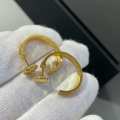 ¡®Lume Jewels¡¯LOVE DIAMOND GOLD HOOP EARRINGS