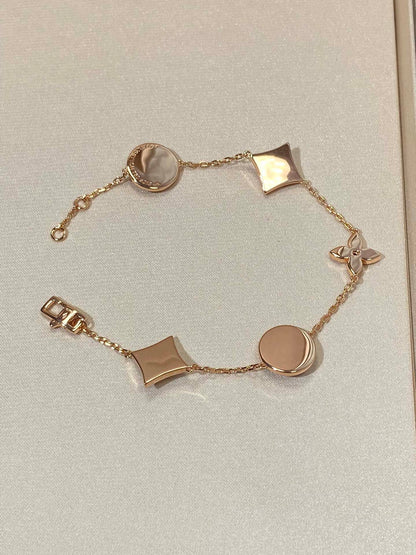 ¡®Lume Jewels¡¯STAR AND SUN 5 MOTIF MOP PINK GOLD BRACELET
