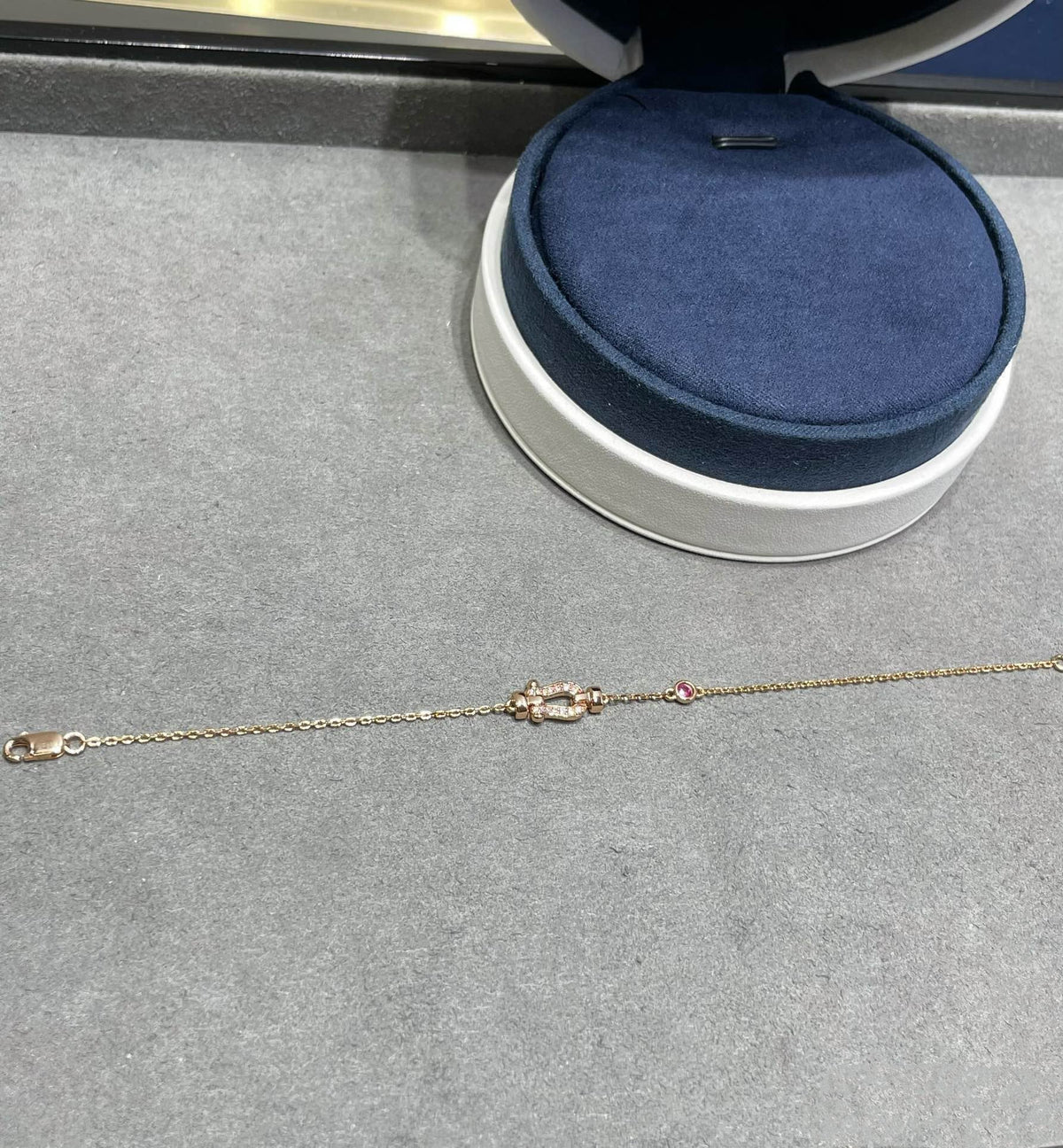 ¡®Lume Jewels¡¯FORCE 10 DIAMOND CHAIN LINK PINK GOLD BRACELET