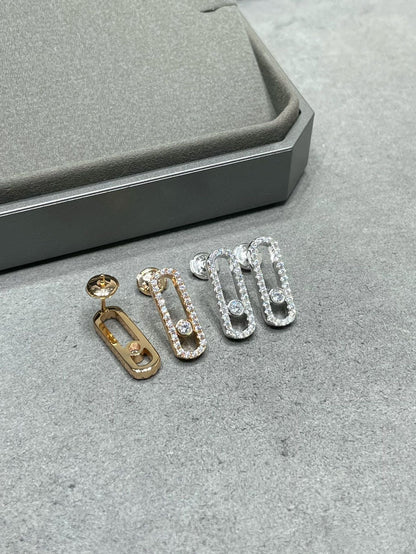 [Lume Jewels]MOVE UNO STUD DIAMOND PAVED EARRINGS