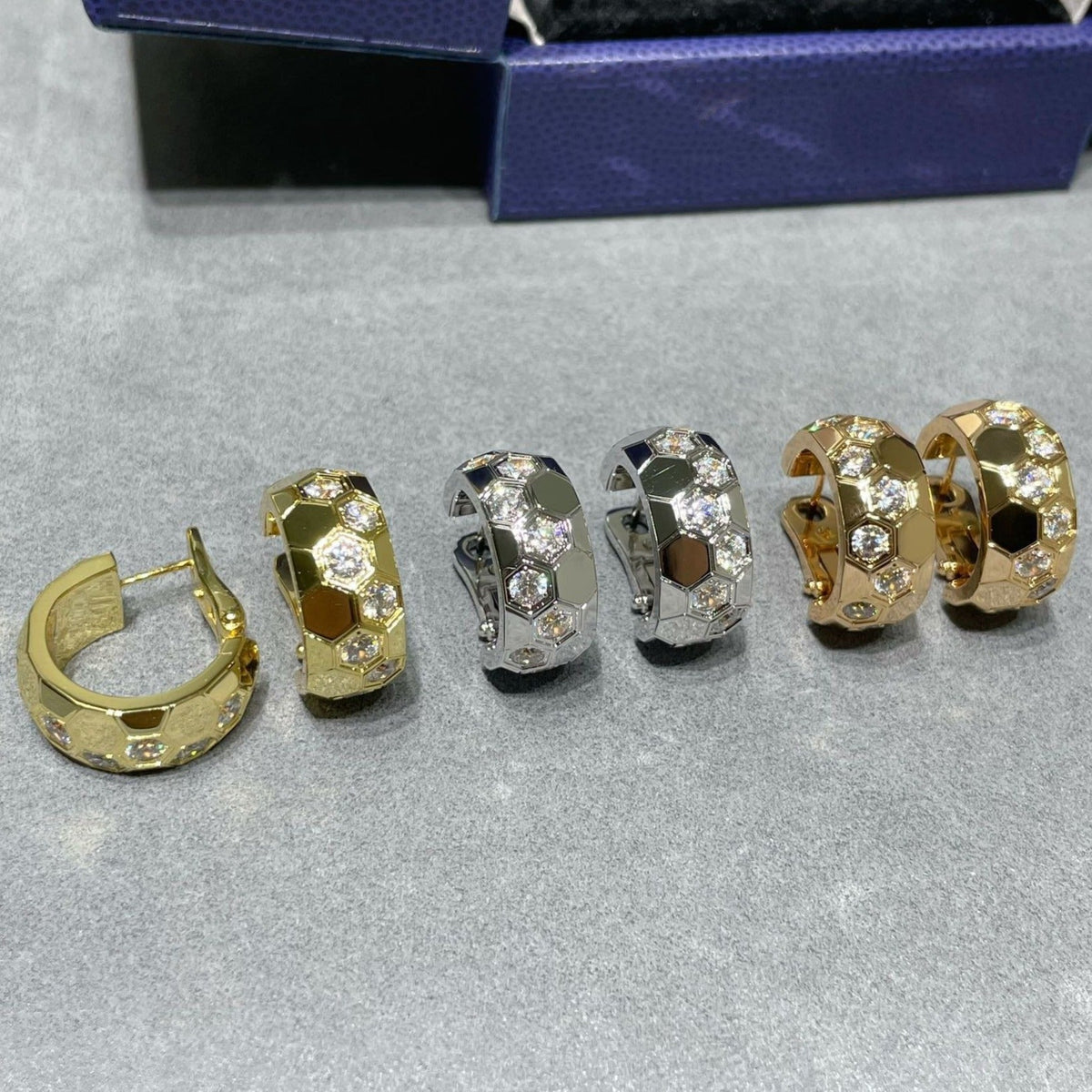 ¡®Lume Jewels¡¯BEE LOVE DIAMOND HOOP EARRINGS