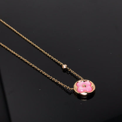 ¡®Lume Jewels¡¯COLOR BLOSSOM PINK MOP SUN GOLD NECKLACE