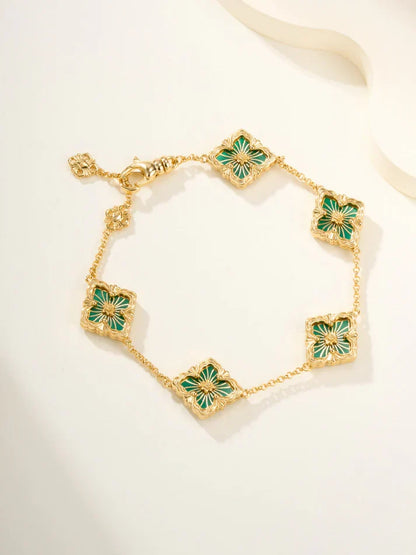[Lume Jewels]B.C.L ENAMELED Five-Flower Bracelet£¨Various Colors)