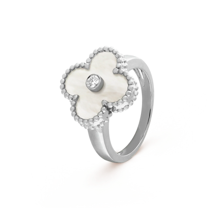 ¡®Lume Jewels¡¯CLOVER SILVER MOP DIAMOND RING