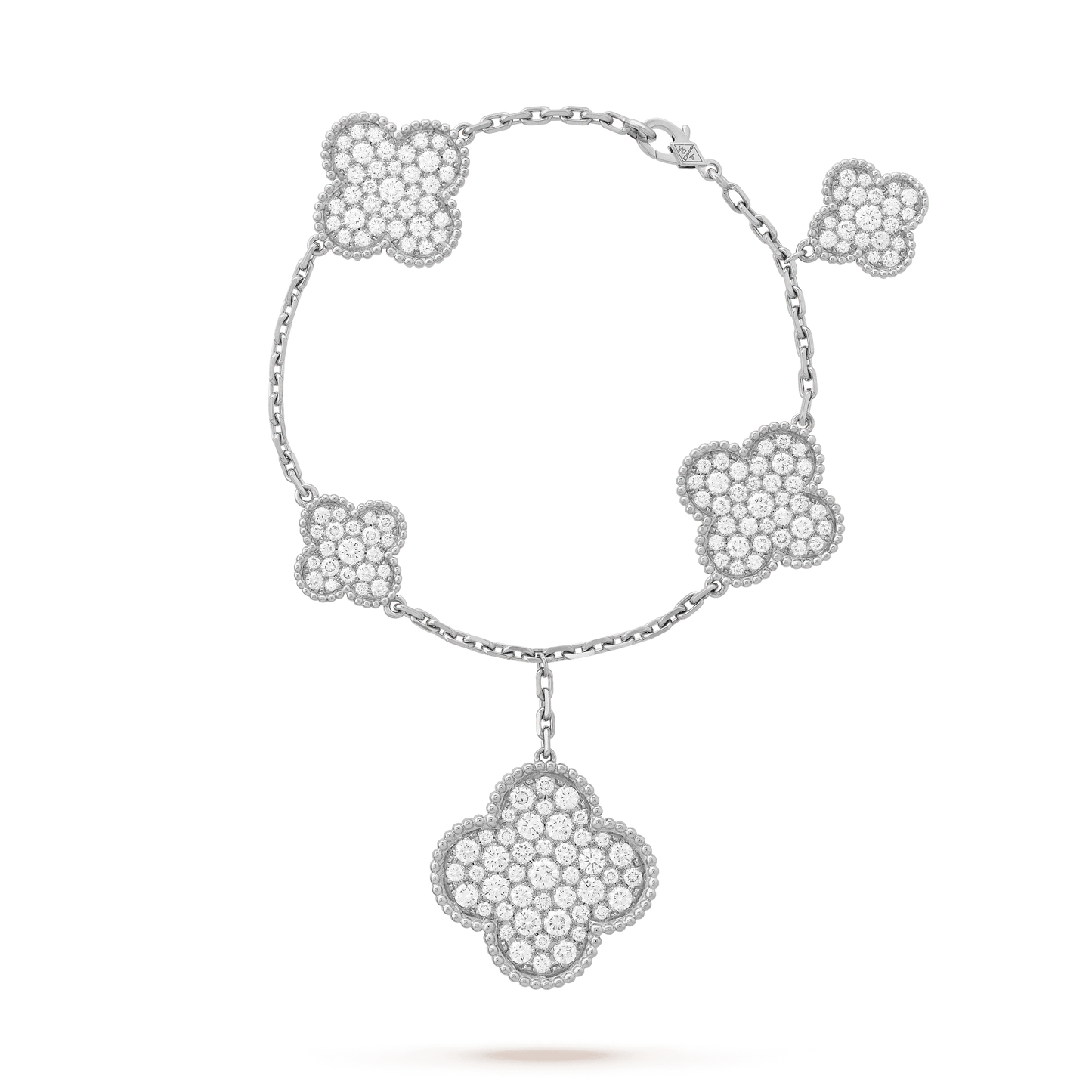 ¡®Lume Jewels¡¯CLOVER 6 MOTIFS SILVER DIAMOND BRACELET