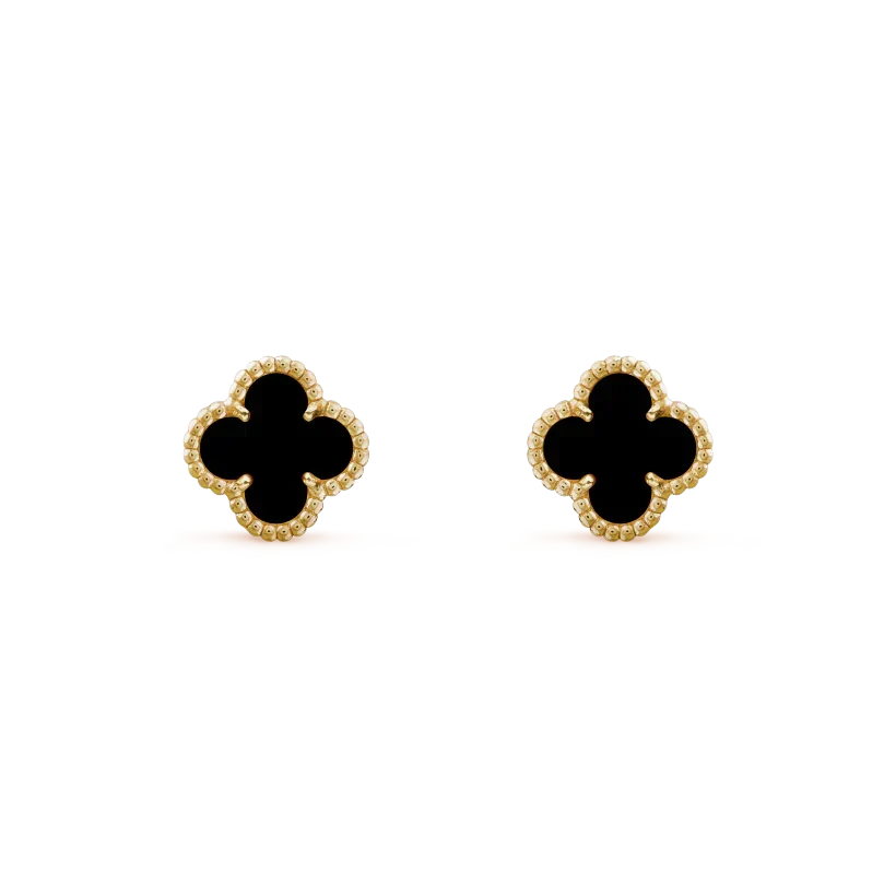 ¡®Lume Jewels¡¯CLOVER MINI 9.5MM BLACK MOP EARRINGS