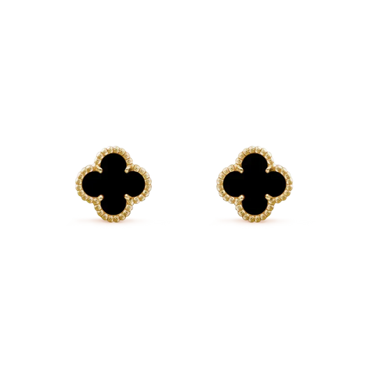 ¡®Lume Jewels¡¯CLOVER MINI 9.5MM BLACK MOP EARRINGS