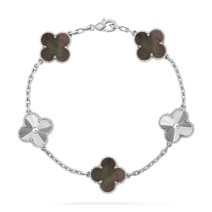 [Lume Jewels]New CLOVER 5 MOTIF GRAY MOP BRACELET COLLECTION