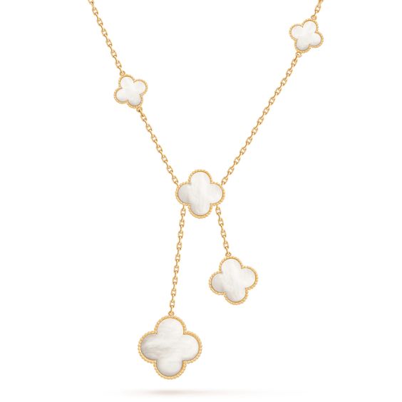 ¡®Lume Jewels¡¯CLOVER MOTHER OF PEARL NECKLACE 6 MOTIF
