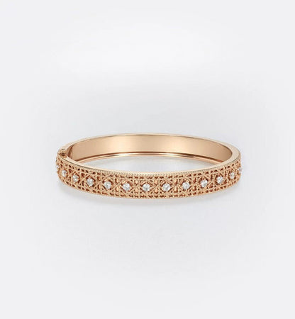 [Lume Jewels] 2026 WOVEN-PATTERN BRACELET SET WITH FULL DIAMOND INLAY THREE-COLORS