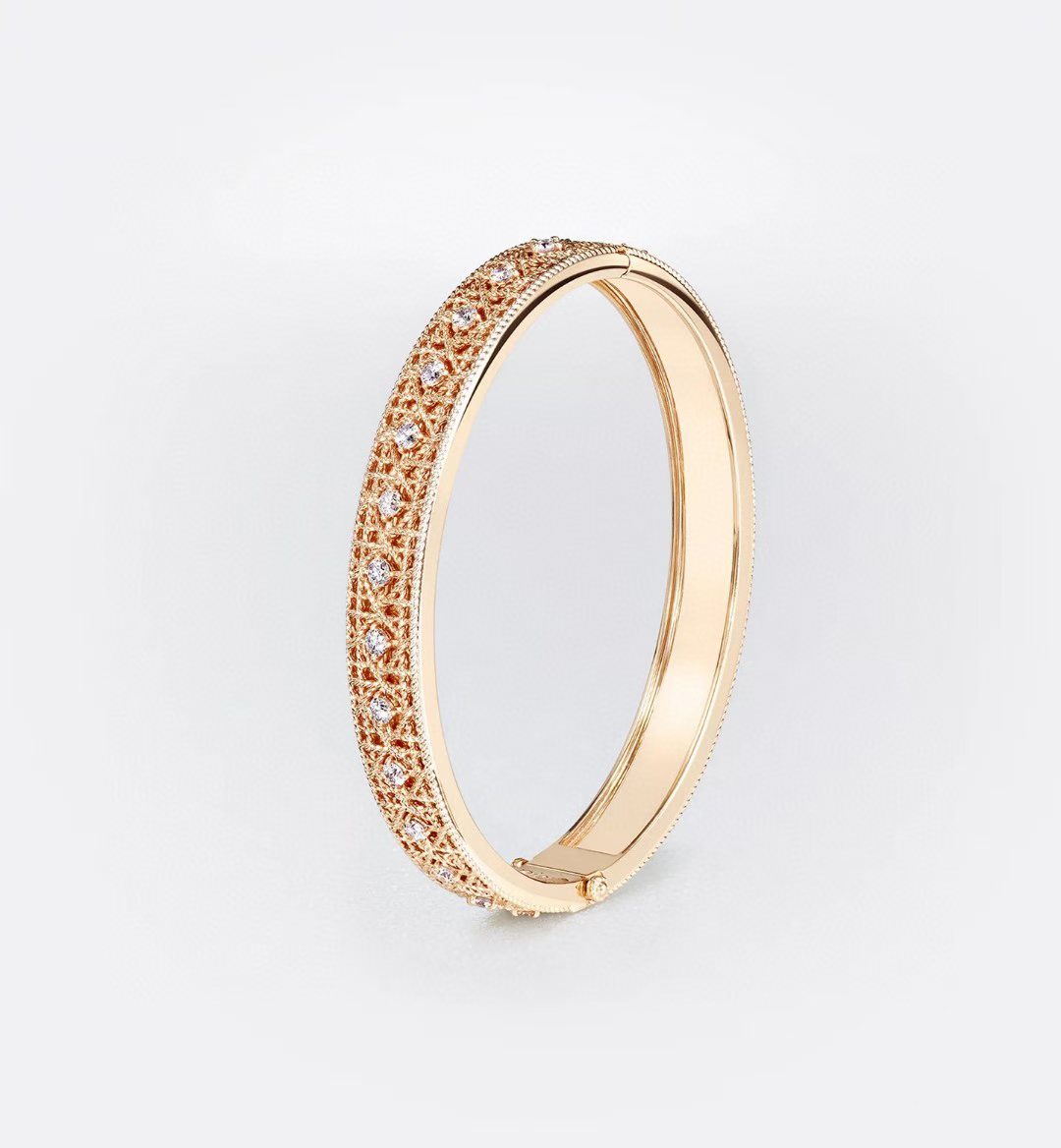 [Lume Jewels] 2026 WOVEN-PATTERN BRACELET SET WITH FULL DIAMOND INLAY THREE-COLORS