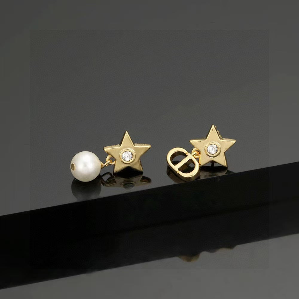 [Lume Jewels]CD Star-Shaped Letter Earrings