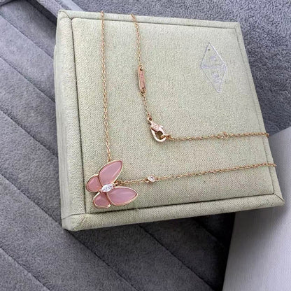 [Lume Jewels] Pink Butterfly Necklace