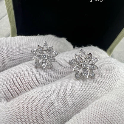 [Lume Jewels] Full Diamond Hollow Lotus Necklace Set