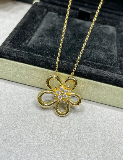 [Lume Jewels] Flower Jewelry Set with Diamond Center