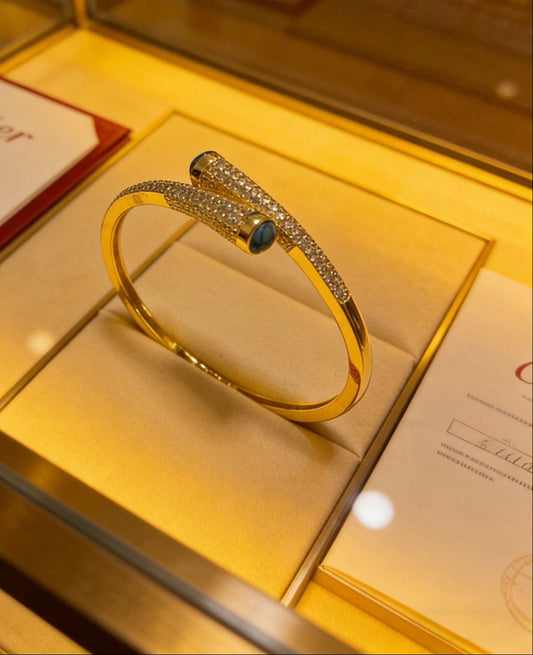 [Lume Jewels] Partially Set Diamond Bangle