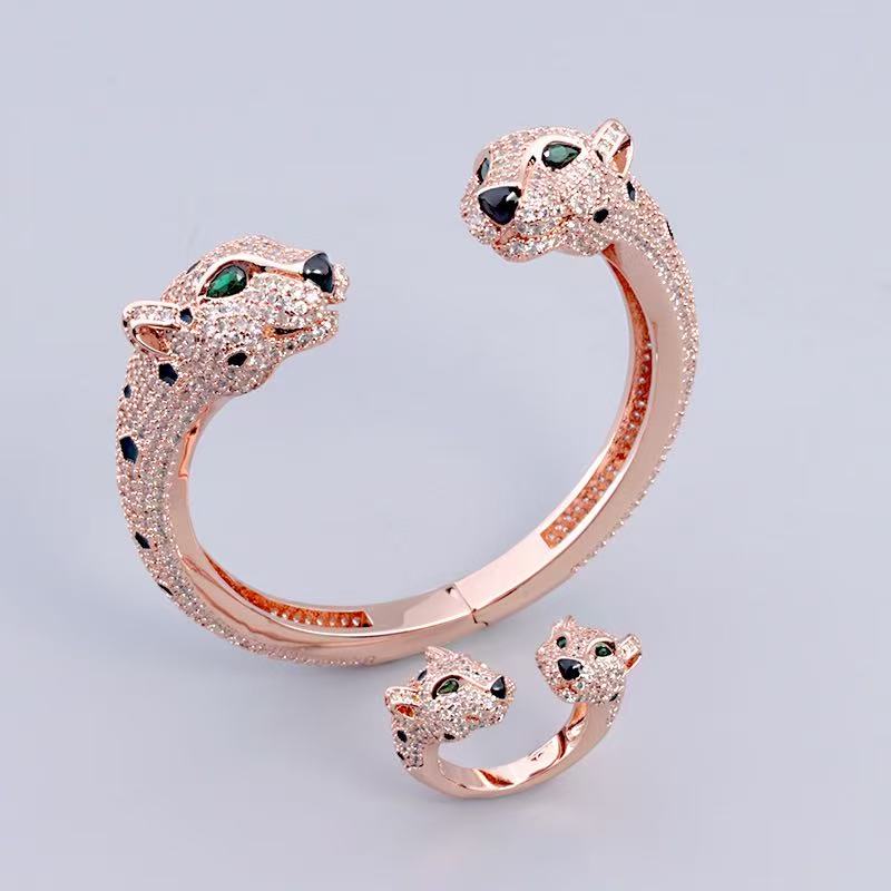 [Lume Jewels] Full Diamond Panther Bangle & Ring