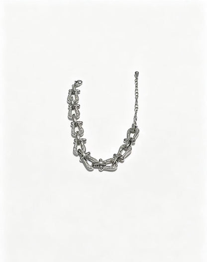 ¡®Lume JewelsDiamond-studded Horseshoe Bracelet