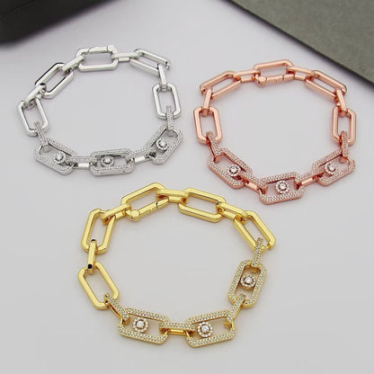 [Lume Jewels]Large Full Diamond Unisex Sliding Bracelet with Moissanite