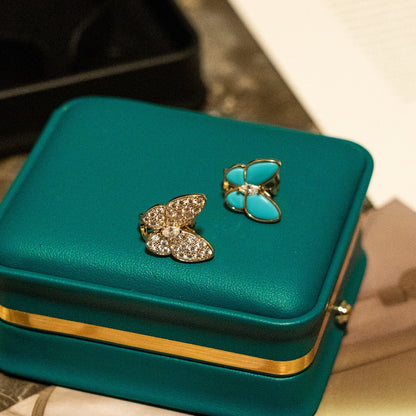¡®Lume Jewelry¡¯Asymmetrical Butterfly Earclips