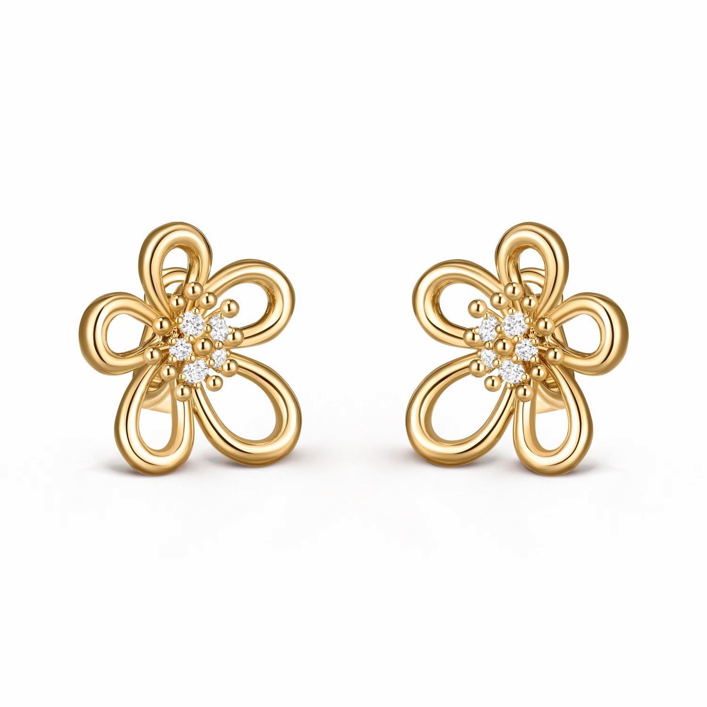 [Lume Jewelry]Flowerlace Stud Earrings,
