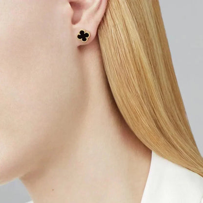 ¡®Lume Jewels¡¯CLOVER MINI 9.5MM BLACK MOP EARRINGS