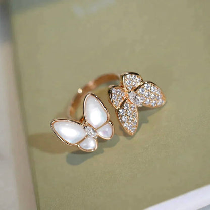 ¡®Lume Jewels¡¯TWIN BUTTERFLY DIAMOND MOP RING