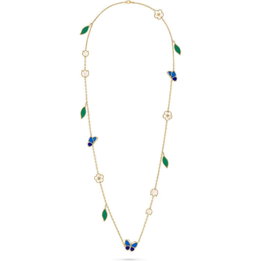 [Lume Jewels]LUCKY SPRING BUTTERFLY 15 FLOWER NECKLACE