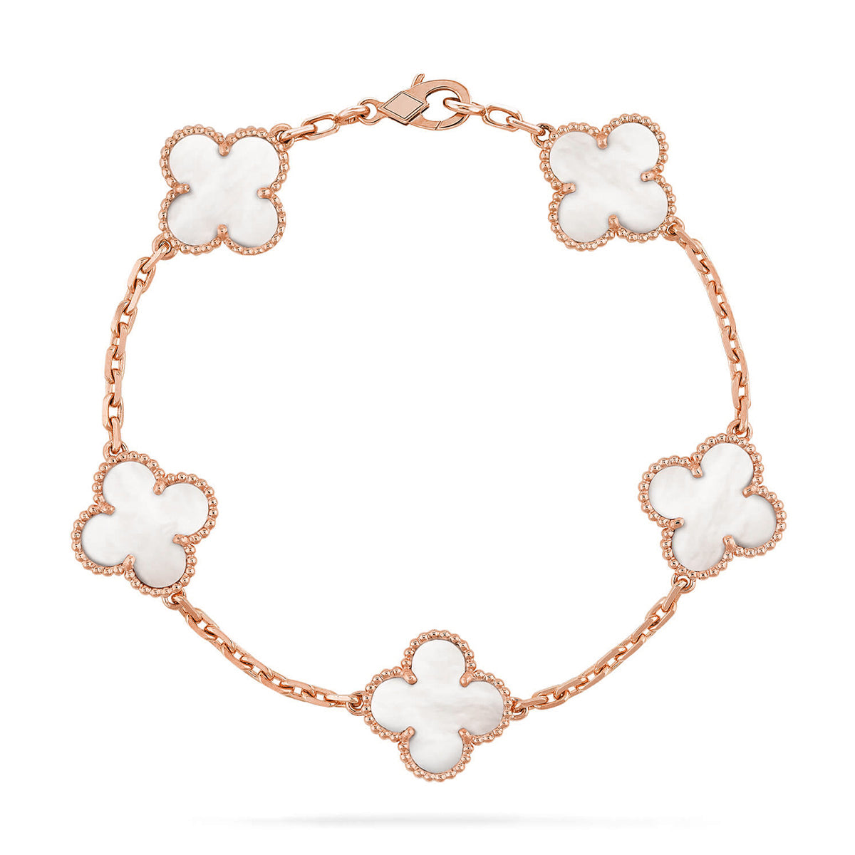 [Lume Jewels]New CLOVER WHITE PEARL MOP 5 MOTIF BRACELET COLLECTION