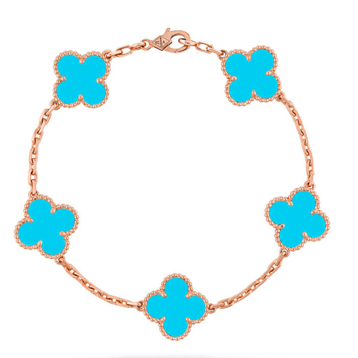 [Lume Jewels]New  CLOVER 5 MOTIF TURQUOISE BRACELET COLLECTION