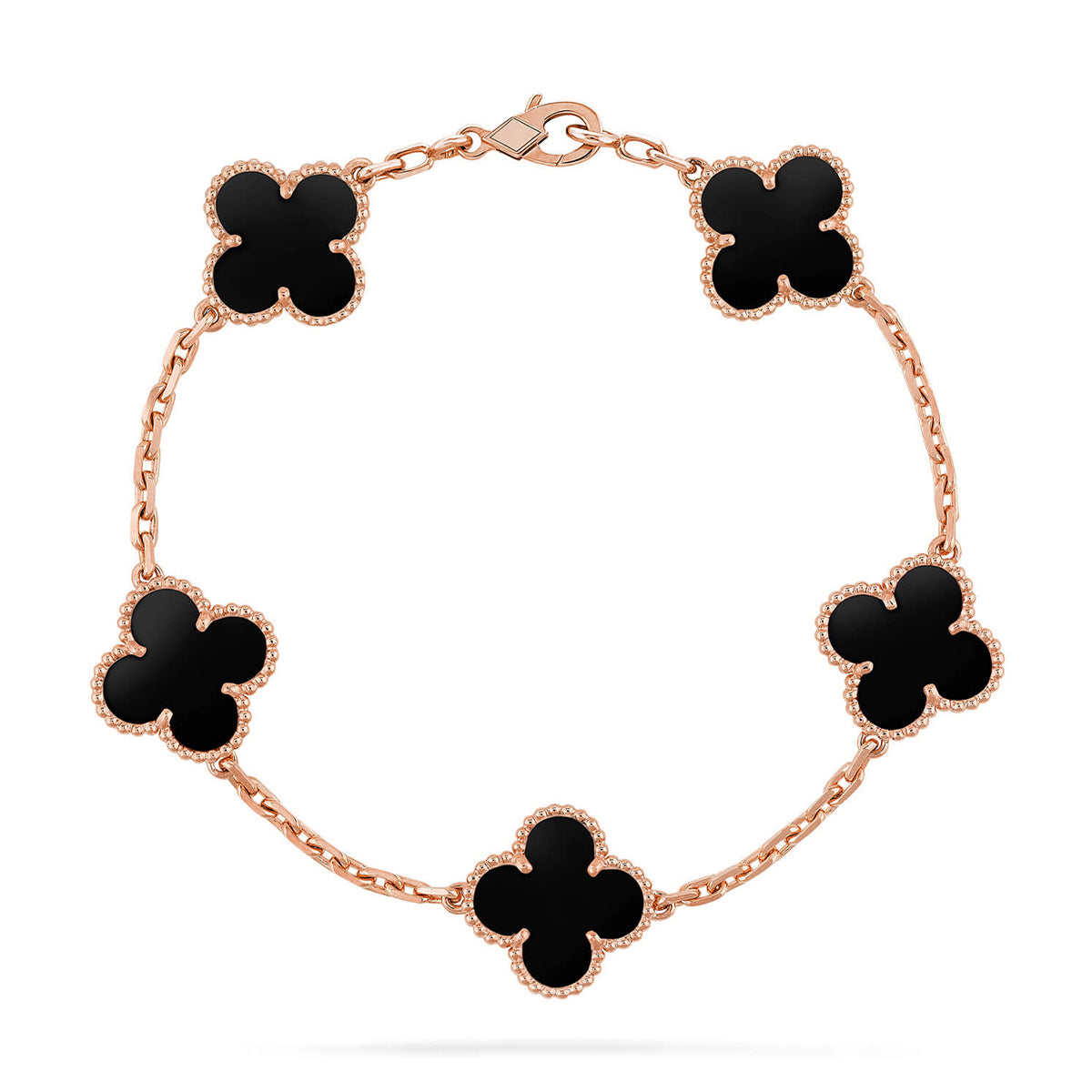 [Lume Jewels]New CLOVER 5 MOTIF ONYXS BRACELET COLLECTION