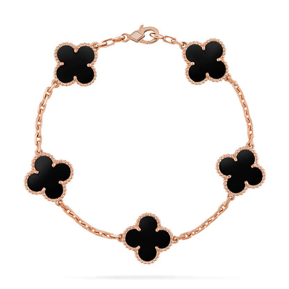 [Lume Jewels]New CLOVER 5 MOTIF ONYXS BRACELET COLLECTION