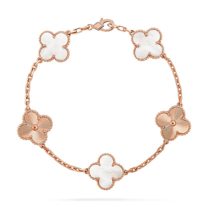 [Lume Jewels]New CLOVER WHITE PEARL MOP 5 MOTIF BRACELET COLLECTION