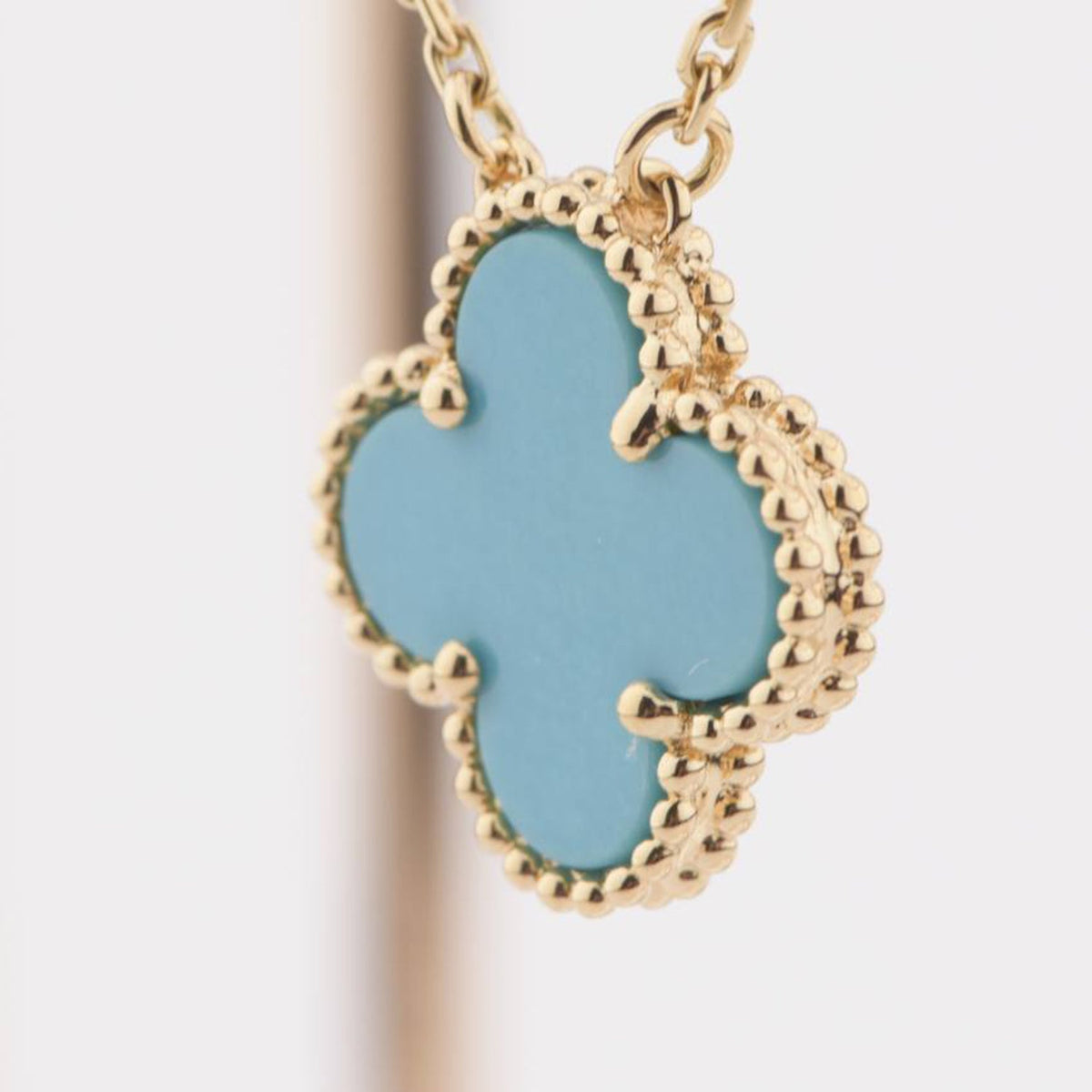 ¡®Lume Jewels¡¯CLOVER 15MM VINTAGE TURQUOISE NECKLACE