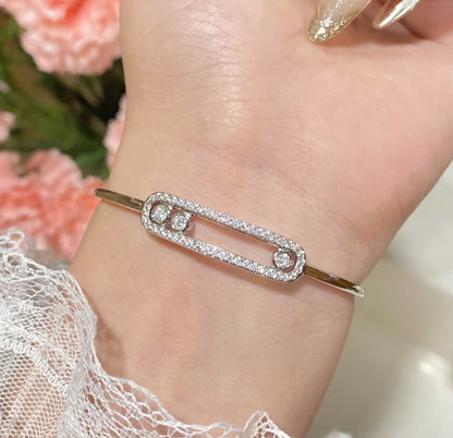 [Lume Jewels]Move Pavé Diamond Bangle Bracelet M
