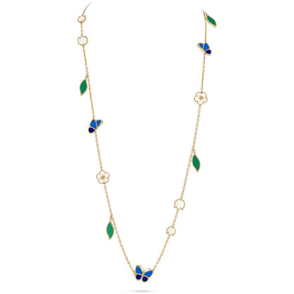 [Lume Jewels]LUCKY SPRING BUTTERFLY 15 FLOWER NECKLACE