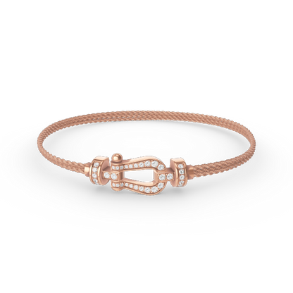 ¡®Lume Jewels¡¯FORCE SMALL HORSESHOE  DIAMOND CHAIN ROPE BRACELET