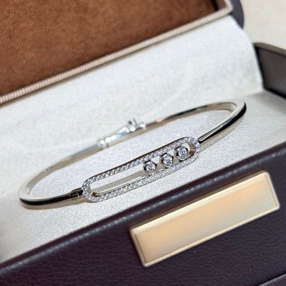 [Lume Jewels]Move Pavé Diamond Bangle Bracelet M