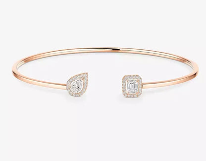 [Lume Jewels]M Delicate Double-Diamond Bracelet