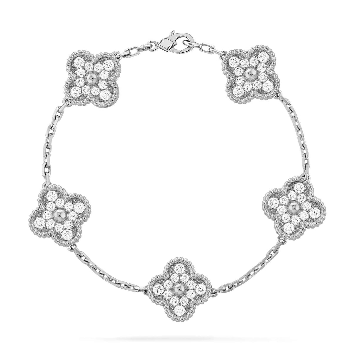 [Lume Jewels] New  CLOVER 5 MOTIF FULL DIAMOND BRACELET COLLECTION