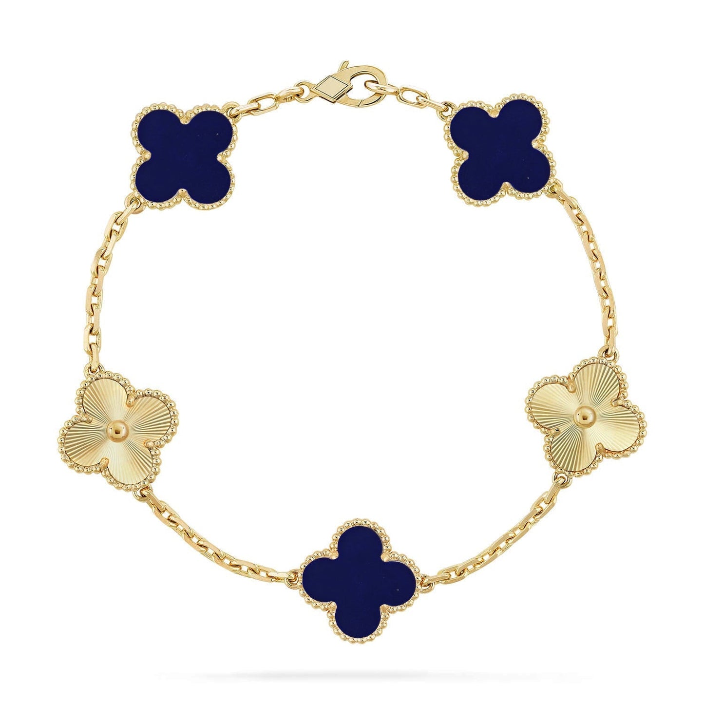 [Lume Jewels]New CLOVER 5 MOTIF LAPIS LAZULI BRACELET COLLECTION