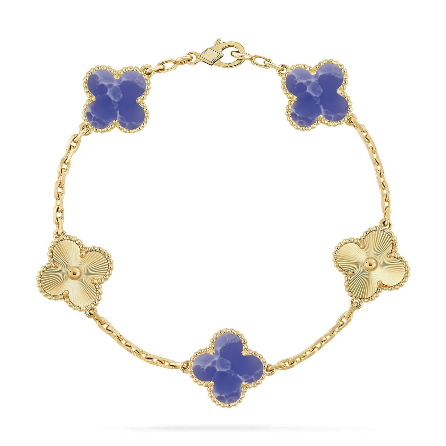 [Lume Jewels]New CLOVER 5 MOTIF BLUE VEINS BRACELET COLLECTION