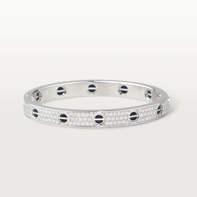 ¡®Lume Jewels¡¯LOVE BRACELET 6.1MM DIAMOND-PAVED CERAMIC