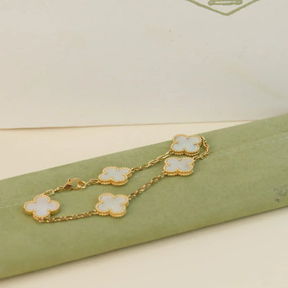 [Lume Jewels]New CLOVER WHITE PEARL MOP 5 MOTIF BRACELET COLLECTION