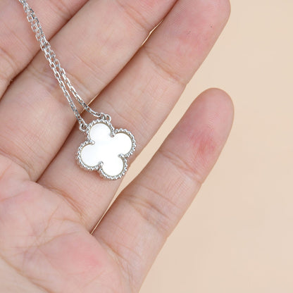 ¡®Lume Jewels¡¯CLOVER  15MM WHITE MOTHER-OF-PEARL SILVER