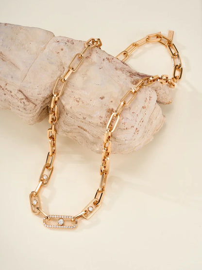 [Lume Jewels] MK NEW SLIDING DIAMOND NECKLACE
